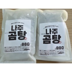 '볼살이 들어간 대표 보양식 나주곰탕' 제품 특성(580g, 쫄깃한 볼살, 5분 간편 조리, 냉동 보관)